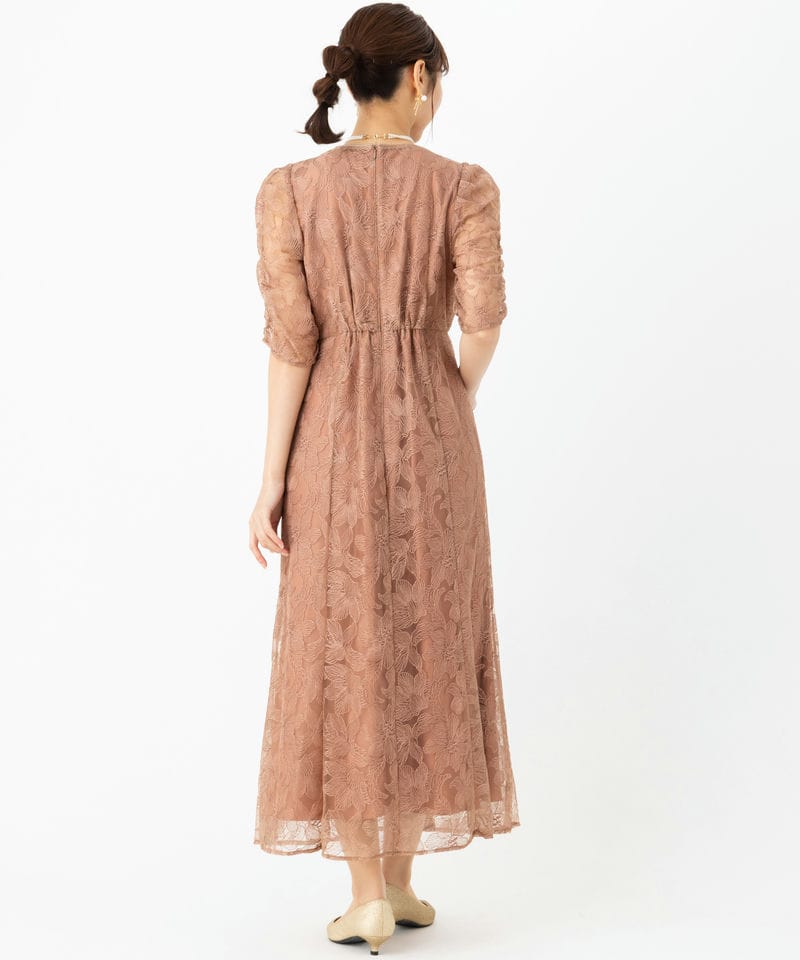Aimer エメ チュールエンブロイダリーレースパイピングドレス その他 x