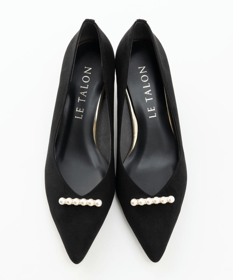 Le Talon ル タロン パールラインパンプス ブラック系 | 結婚式
