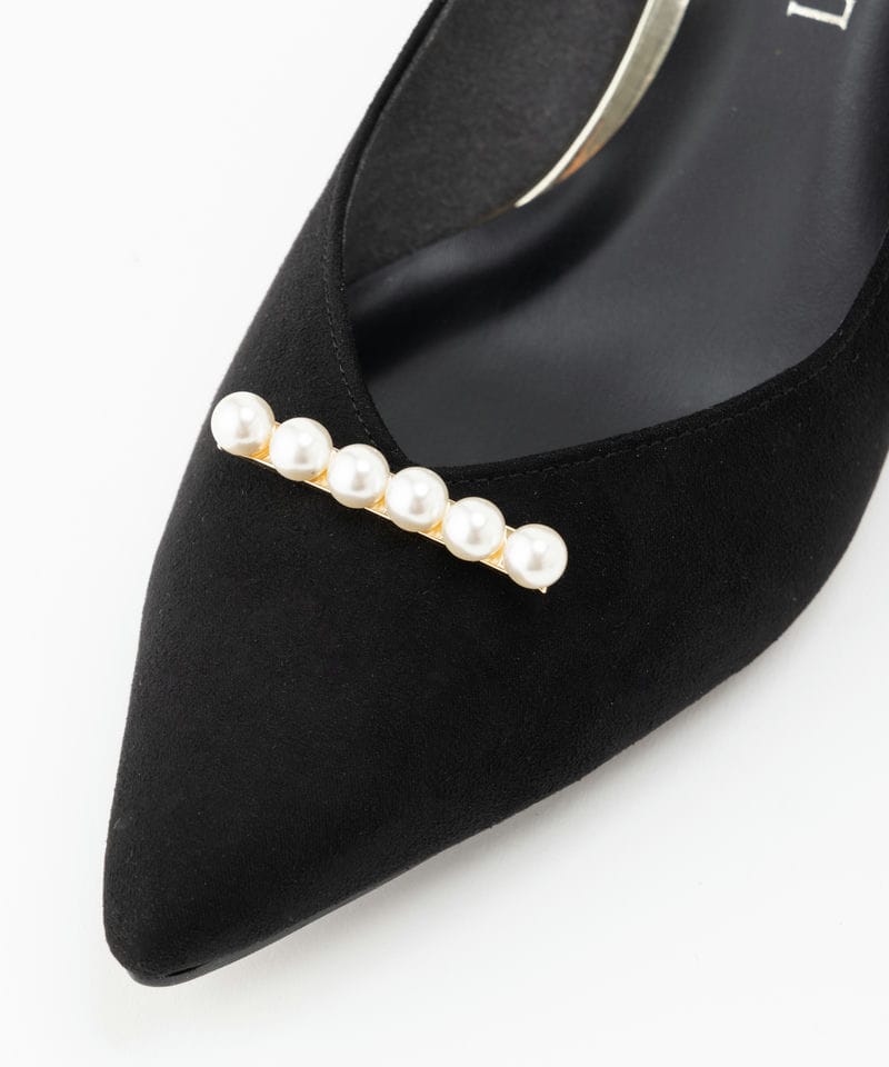 Le Talon ル タロン パールラインパンプス ブラック系 | 結婚式