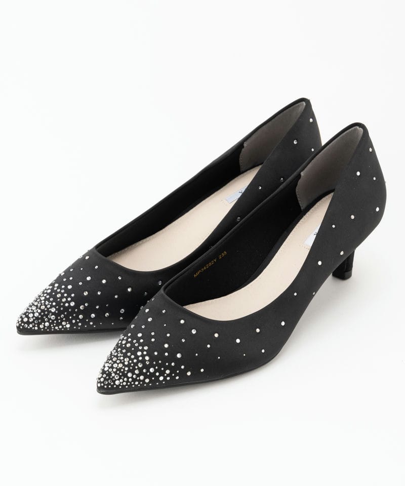 Le Talon ル タロン パールラインパンプス ブラック系 | 結婚式