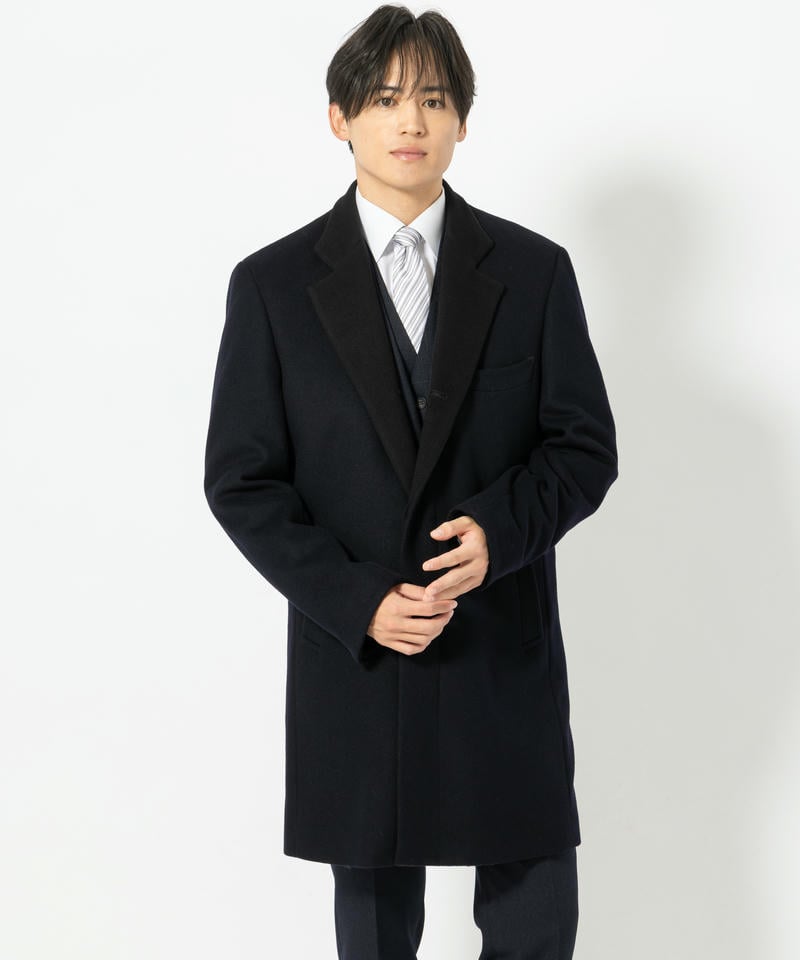 BEAUTY&YOUTH ソリッド120S・メルトンチェスターコート グレー系