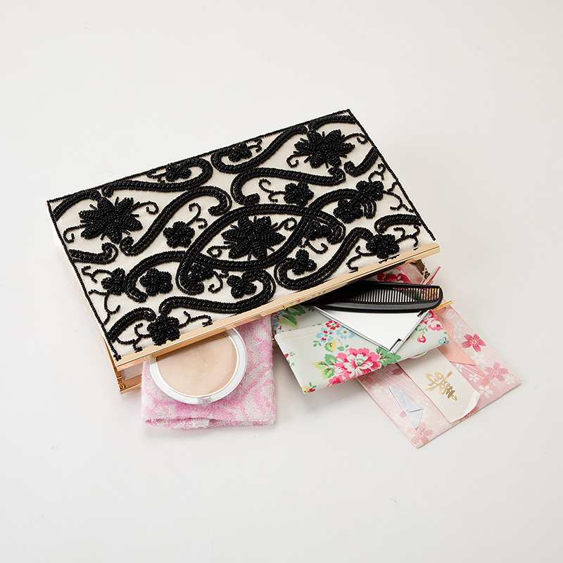 【美品】ANEMONE アネモネ ビーズ刺繍 パーティーバッグ AneMone アネモネ フラワービーズ刺繍2WAYパーティーバッグ その他 x