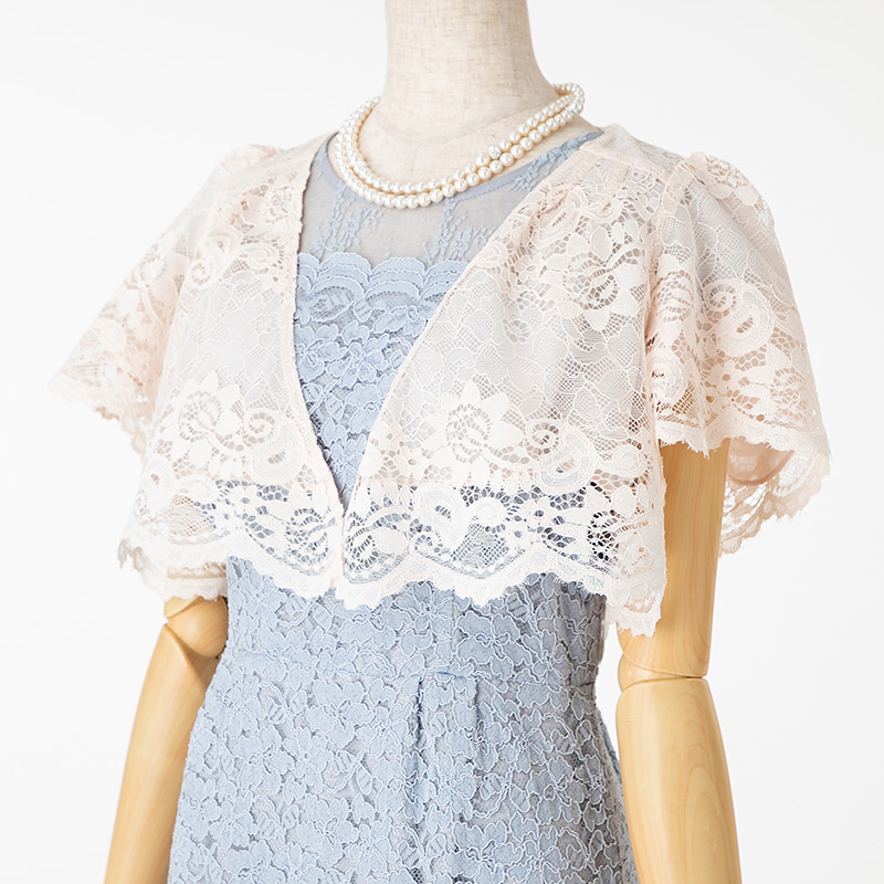 Select Shop レースボレロ ベージュ系 | 結婚式パーティーのレンタル