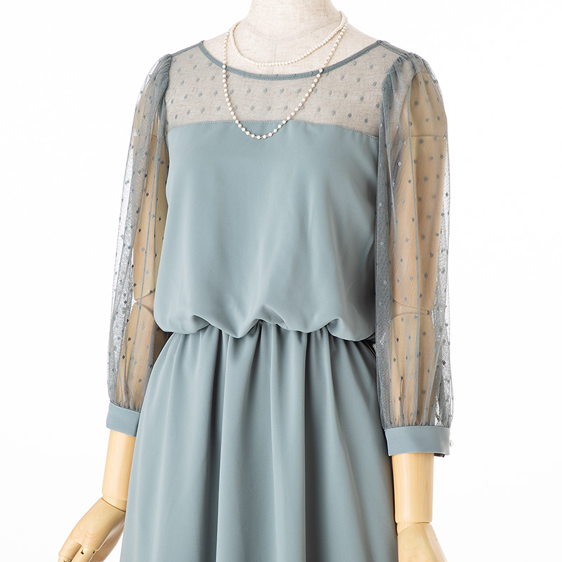 apart by lowrys アパートバイローリーズ ドットチュールテールドレス