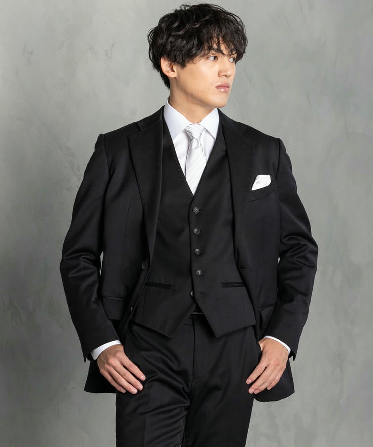 P.S.FA 【7点セット】ベネシャンスリーピーススーツセット ブラック系