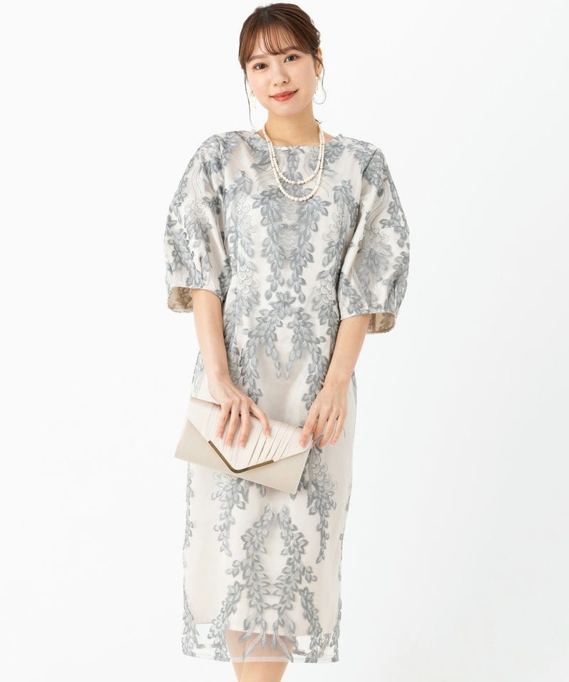 Select Shop エンブロイダリーコクーンドレス その他 x ブルー系