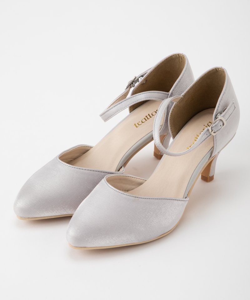 Select Shop シンプルサテンストラップパンプス その他 x グレー系 x