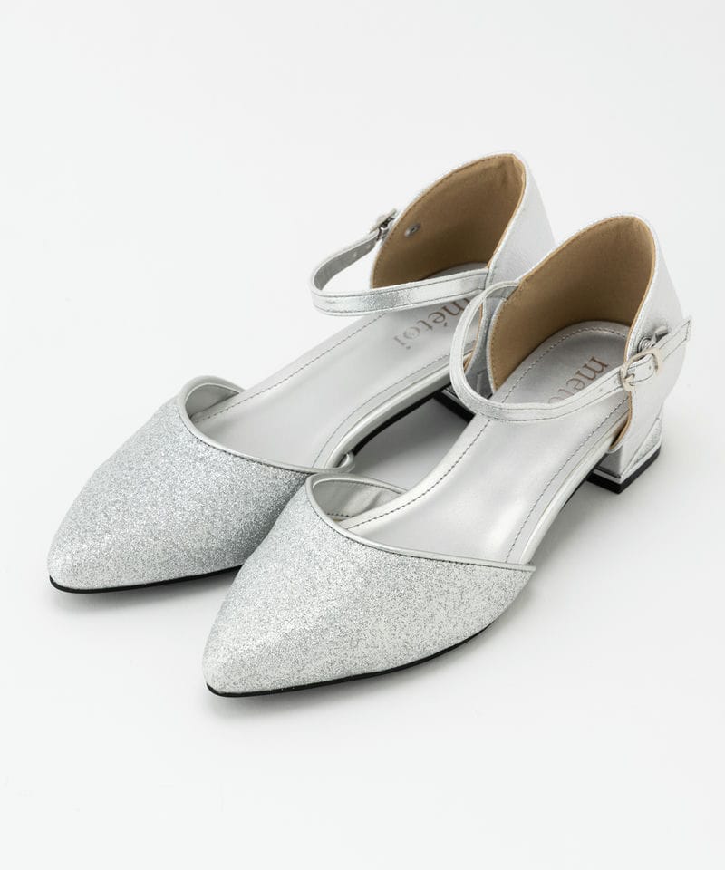 Select Shop シンプルサテンストラップパンプス その他 x グレー系 x