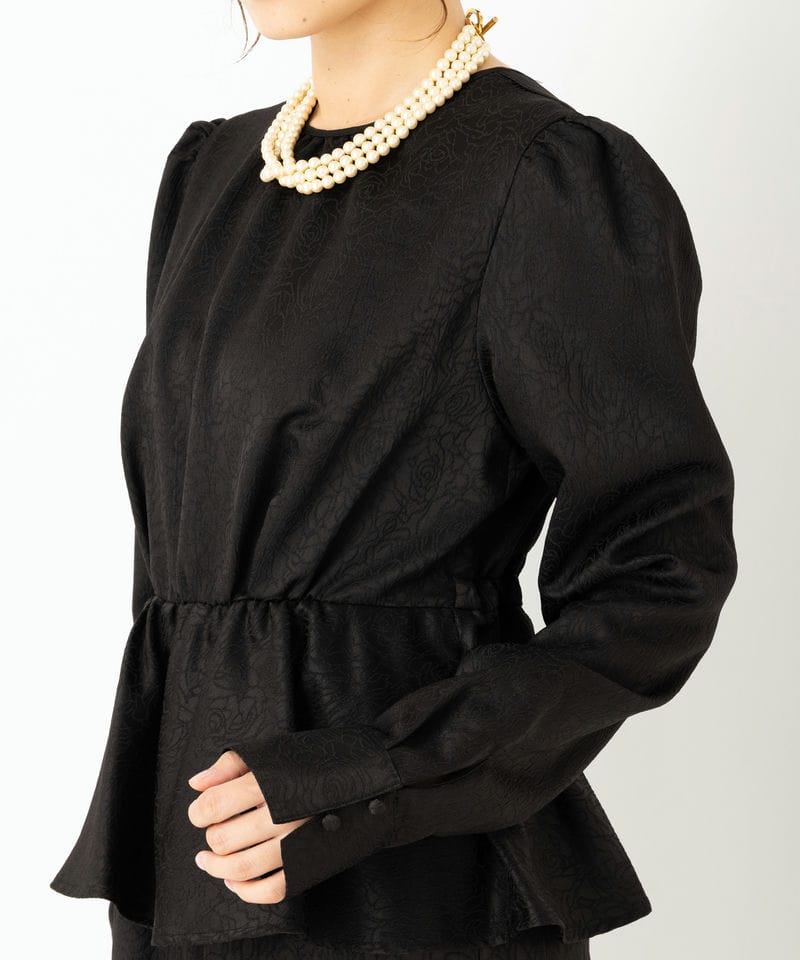 スーツ・フォーマル・ドレス AMERI SOPHISTICATED PEPLUM DRESS BLACK S Ameri VINTAGE アメリヴィンテージ レディライクペプラムドレス