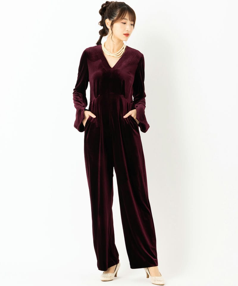 Ameri VINTAGE アメリヴィンテージ ベロアエレガントロンパース その他