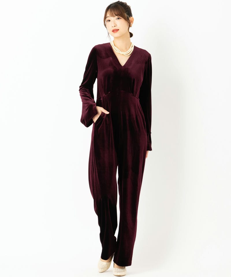 Ameri VINTAGE アメリヴィンテージ ベロアエレガントロンパース その他