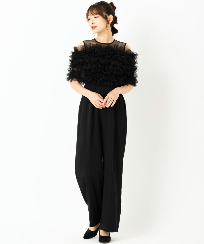 LAGUNAMOON ラグナムーン LADYチュールオフショルパンツドレス