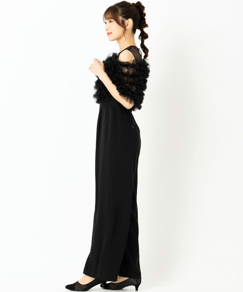 LAGUNAMOON ラグナムーン LADYチュールオフショルパンツドレス