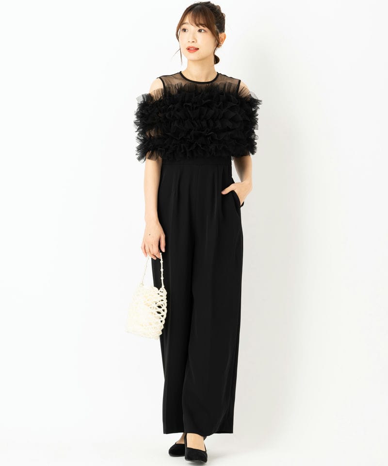 LAGUNAMOON ラグナムーン LADYチュールオフショルパンツドレス