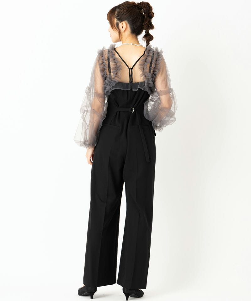 LilyBrown リリーブラウン チュールボレロセットコンビネゾン ブラック