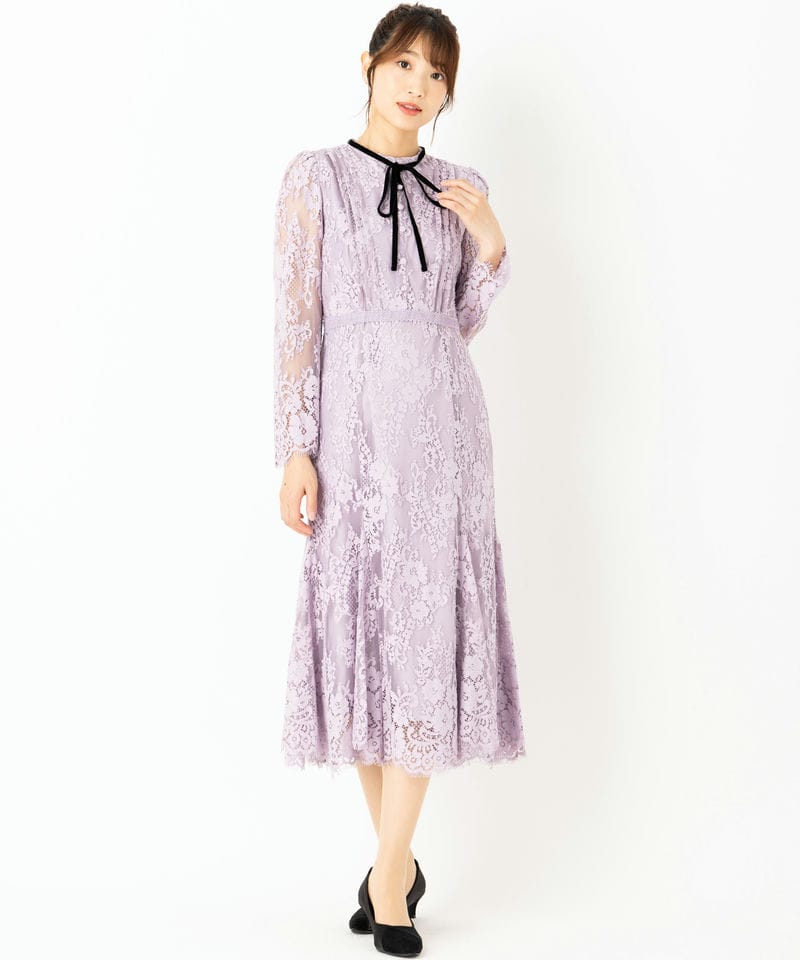 CELFORD セルフォード ボウタイフラワーレースドレス その他 x 