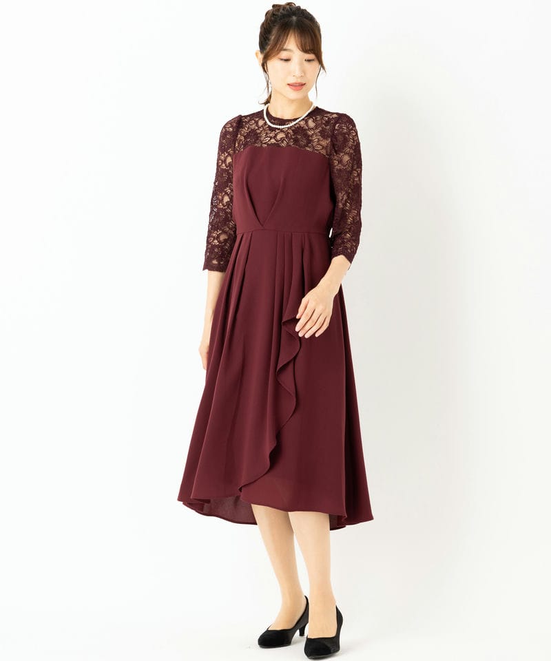 PREFERENCE プリファレンス ベアトップ風アシンメトリードレス その他