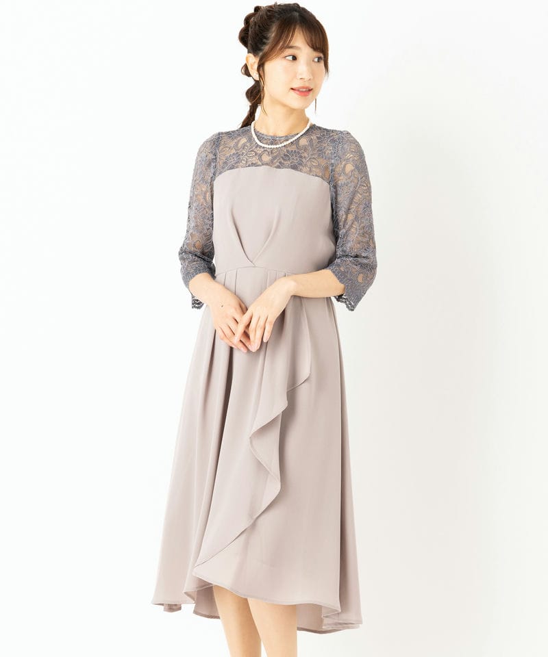 PREFERENCE プリファレンス ベアトップ風アシンメトリードレス その他