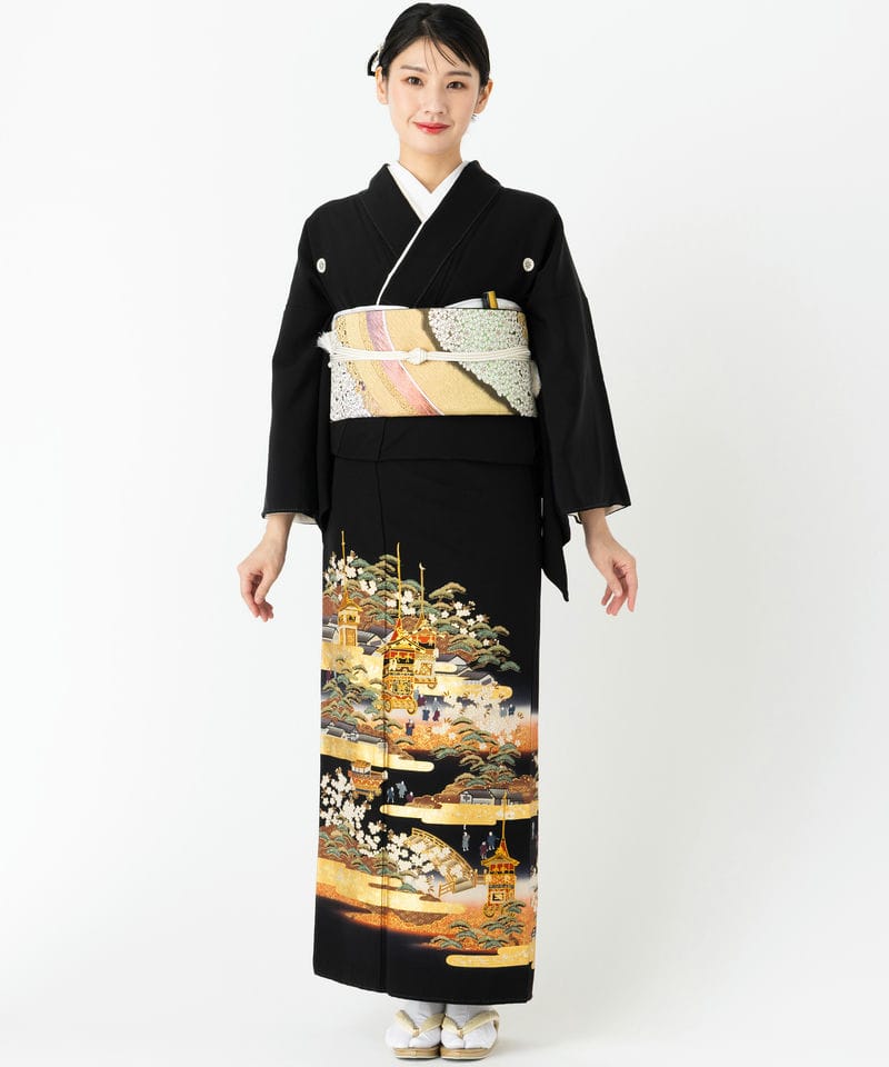 Select Shop 【黒留袖】鶴に四季の草花 ブラック系 | 結婚式パーティー