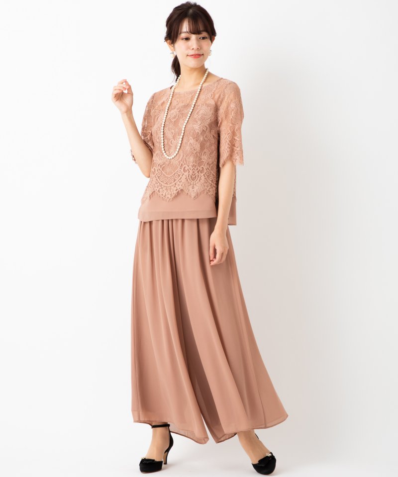 Aimer 定価1.9万　レーストップス×フレアーパンツ2WAYセットアップ Aimer エメ レーストップス×フレアーパンツ2WAYセットアップパンツ