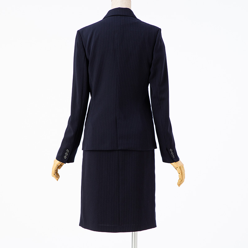 INDIVI ネイビー スカートスーツ 38 Mサイズ インディヴィ INDIVI 【スーツ3点SET】インディヴィ ジャケット+スカート+ブラウス