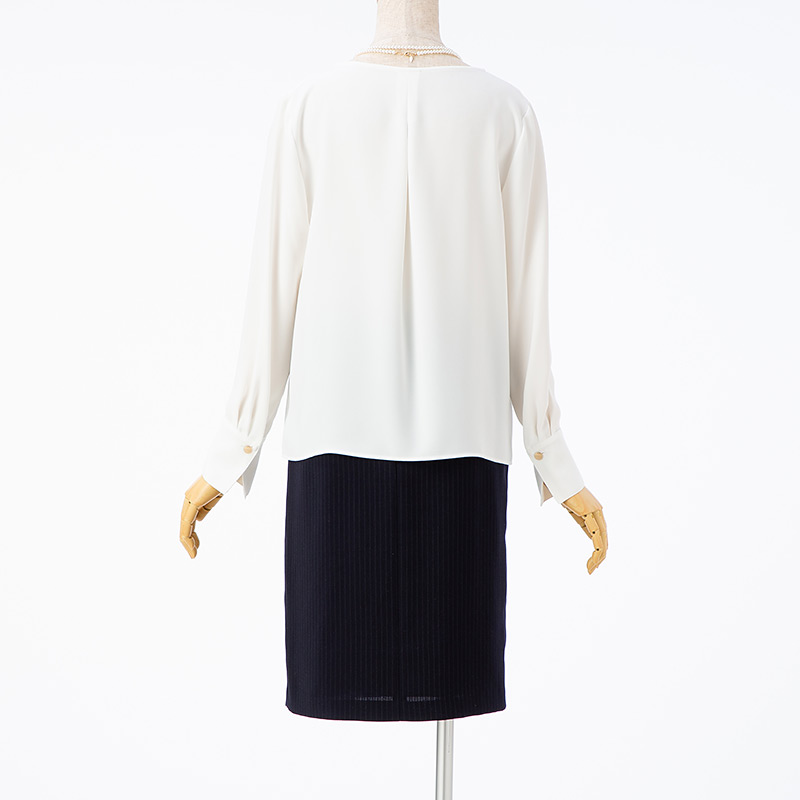 INDIVI 【スーツ3点SET】インディヴィ ジャケット+スカート+ブラウス