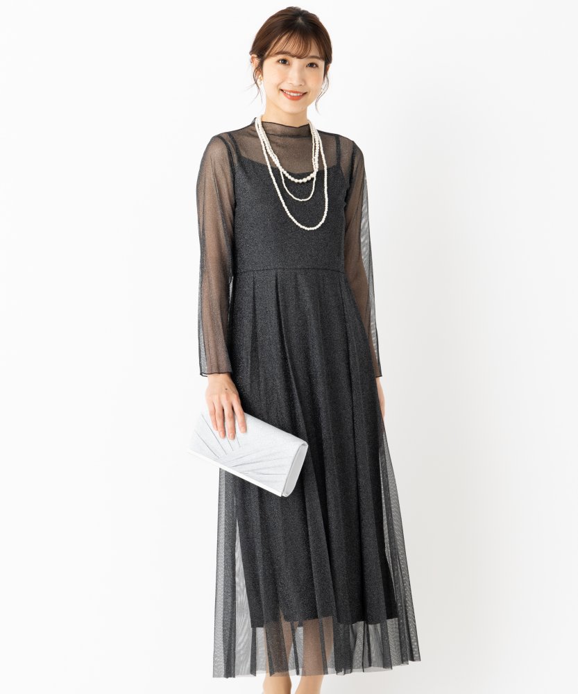 kaene カエン シアーレースパイピングドレス その他 x ピンク系 x