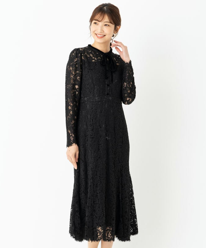 CELFORD セルフォード 刺繍カラータイトワンピース ネイビー系 | 結婚