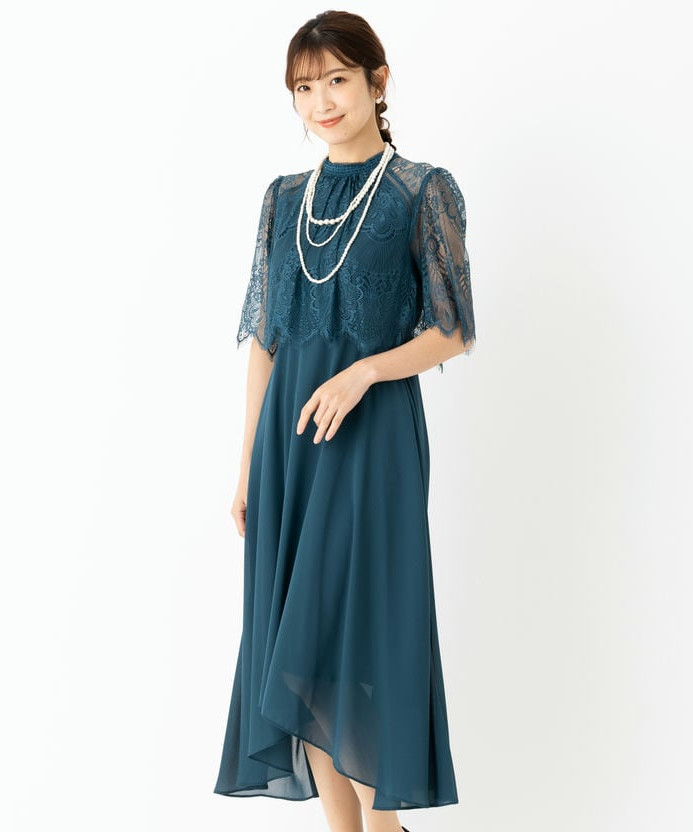 Dorry Doll ドリードール プチハイネックフレアレーススリーブ