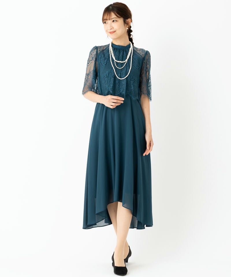 Dorry Doll ドリードール プチハイネックフレアレーススリーブ