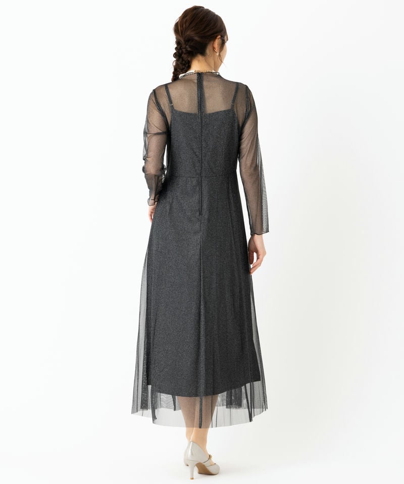 kaene カエン ラメチュールメロウドレス ブラック系 | 結婚式