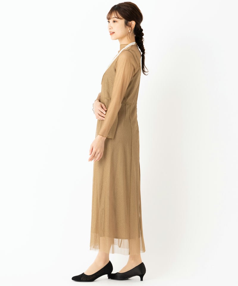 kaene カエン ラメチュールメロウドレス その他 x ゴールド系 | 結婚式
