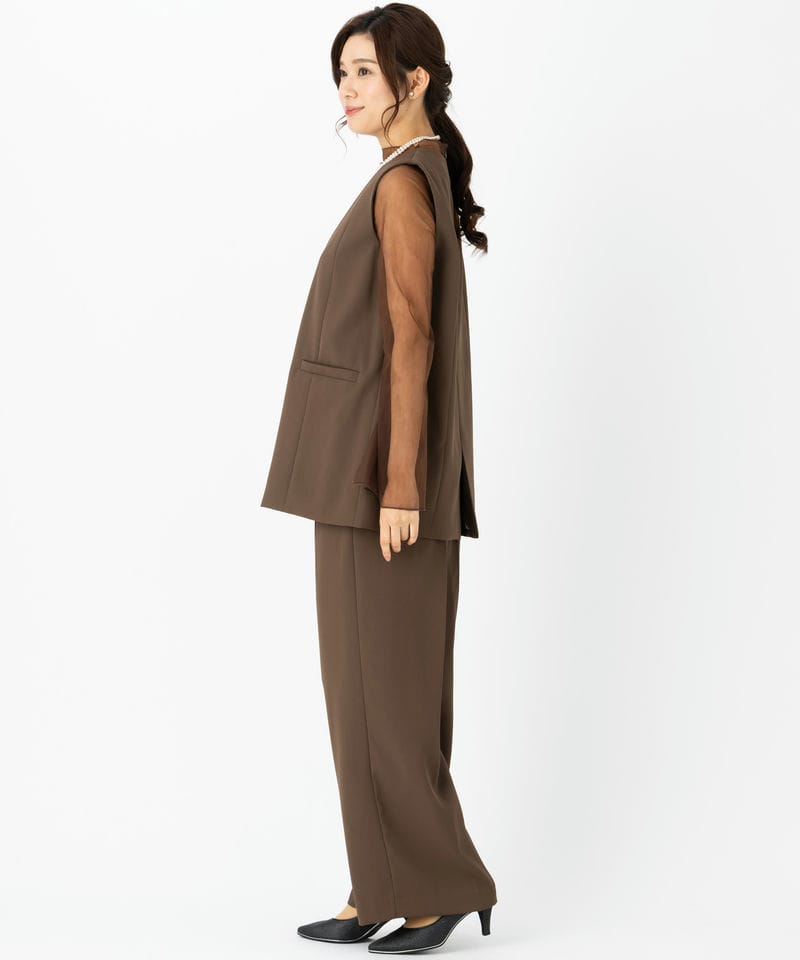 Select Shop 【パンツドレス2点SET】チュールレイヤードトップスワイド