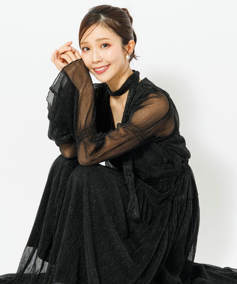 【美品】グロッシーレースジャガードマーメイドドレス ダークグリーン FRAY I.D（フレイアイディー）の「グロッシーレースジャガード