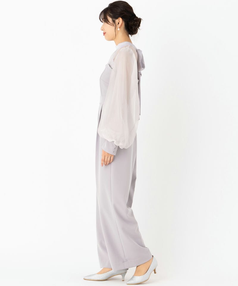 SNIDEL スナイデル シアーTOPSベアオールインワン グレー系 | 結婚式