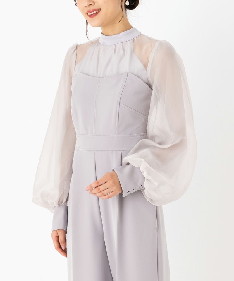 SNIDEL スナイデル シアーTOPSベアオールインワン グレー系 | 結婚式