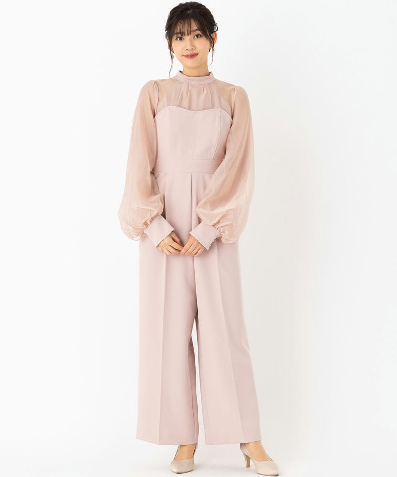 SNIDEL ベアオールインワン　M SNIDEL スナイデル シアーTOPSベアオールインワン その他 x ピンク系 x