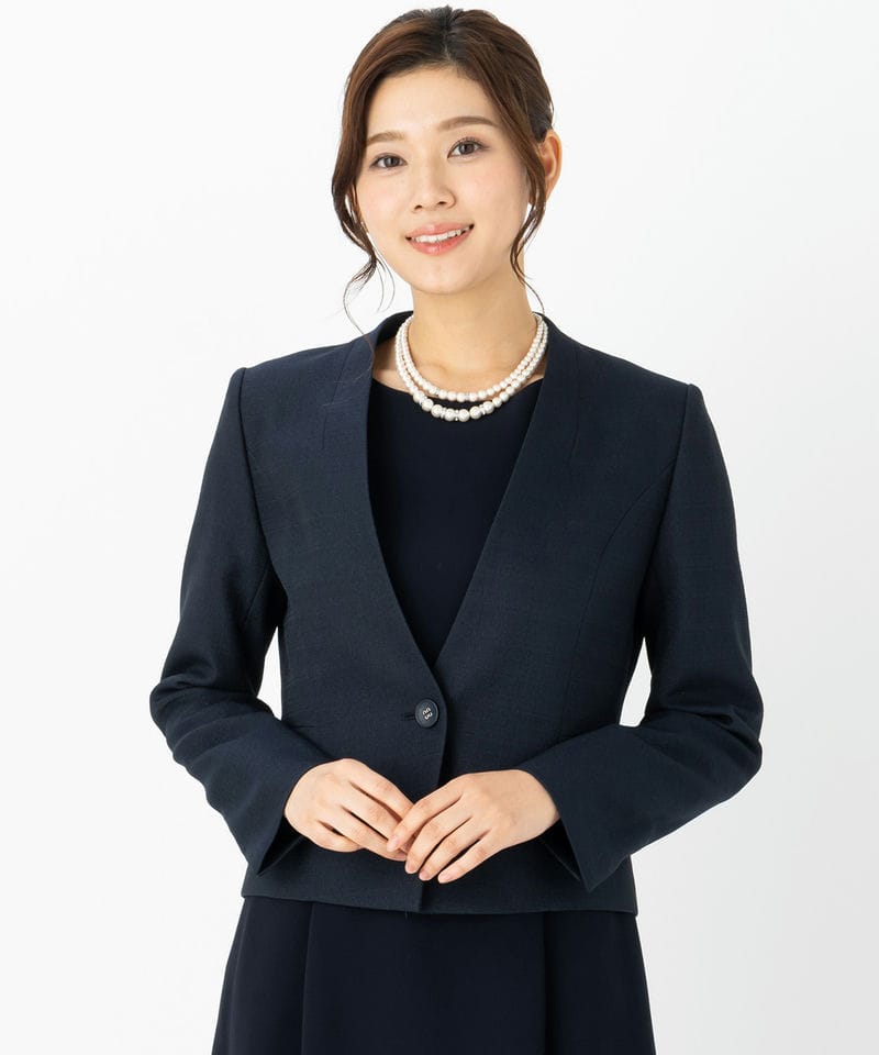INFINE アンフィニ 織ジャケット ネイビー系 | 結婚式パーティーの 