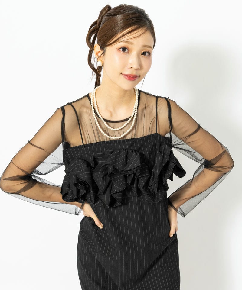 LE'RURE 【ドレス2点SET】リルアー サーキュラースリーブフラワー