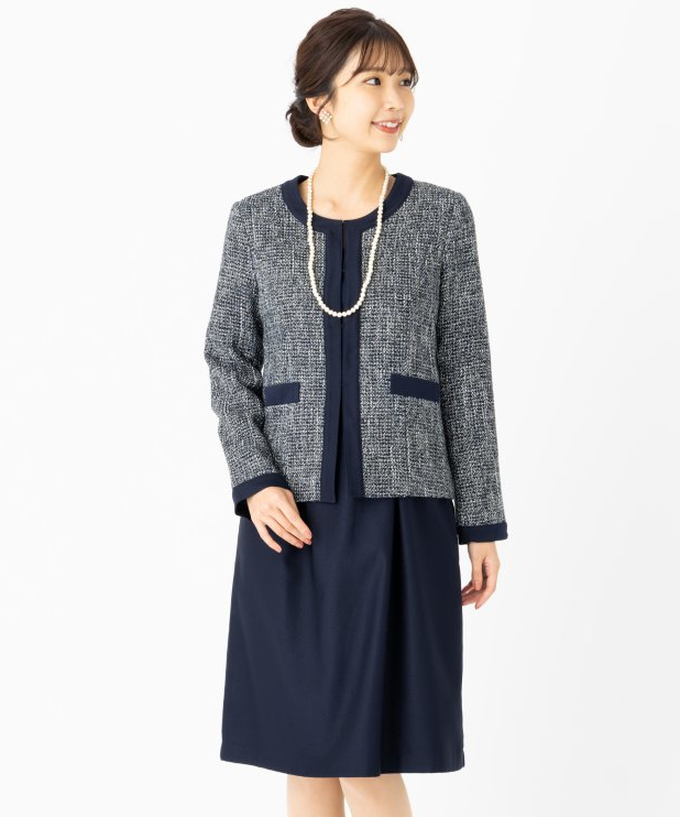 Select Shop 【スーツ2点SET】ミックスツイードジャケット&ワンピース