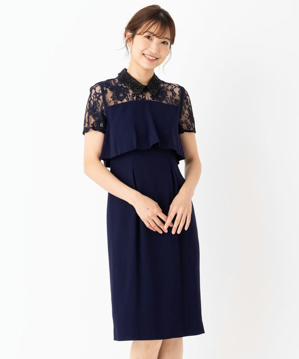 CELFORD セルフォード ボウタイレースドレス ネイビー系 | 結婚式