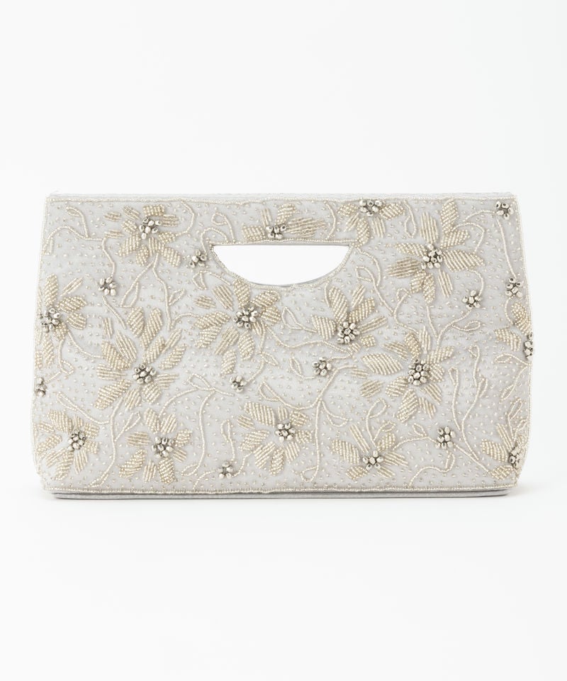 GRACE CONTINENTAL グレースコンチネンタル ビーズ刺繍バッグ ベージュ