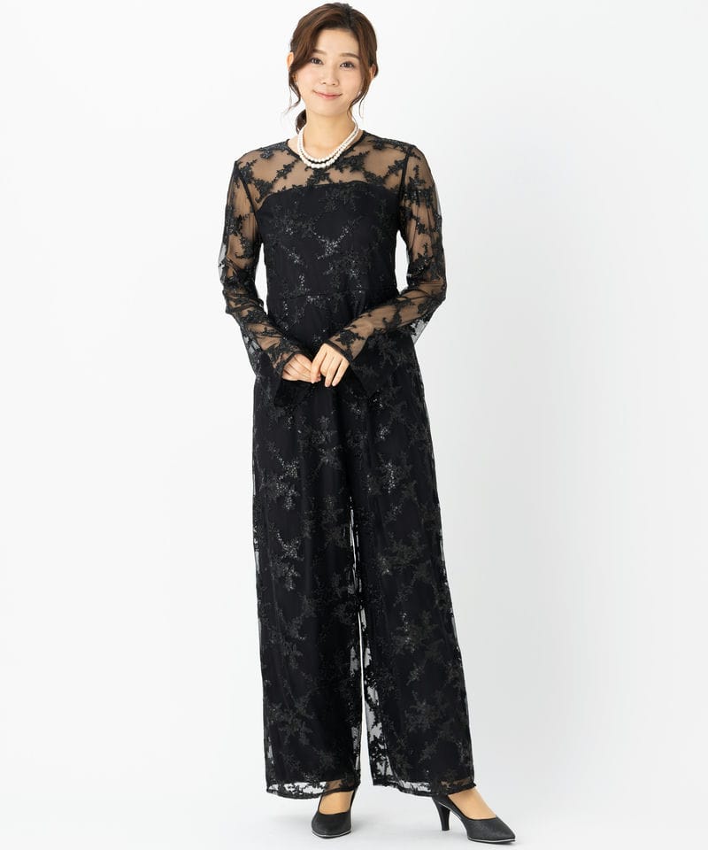 Ameri VINTAGE アメリヴィンテージ スパンコールレースロンパース