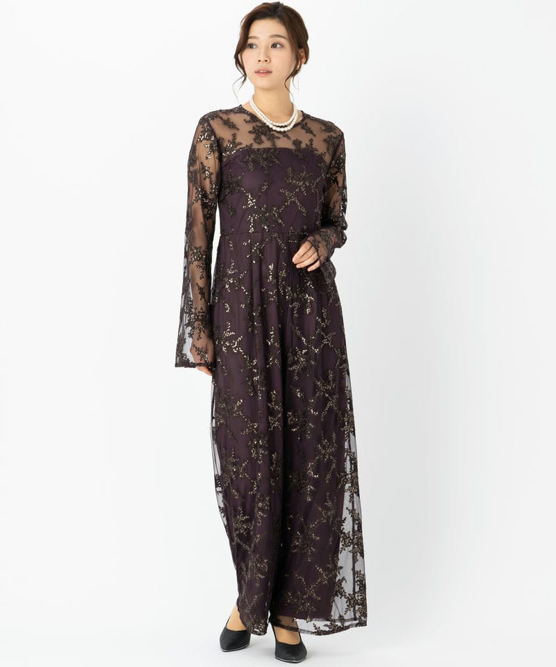 Ameri VINTAGE アメリヴィンテージ スパンコールレースロンパース