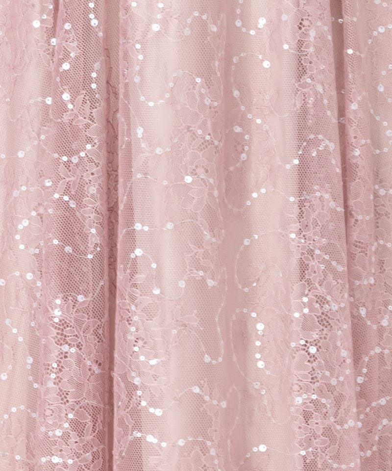 JILL STUART ジルスチュアート スパンコール付きレースドレス ピンク系