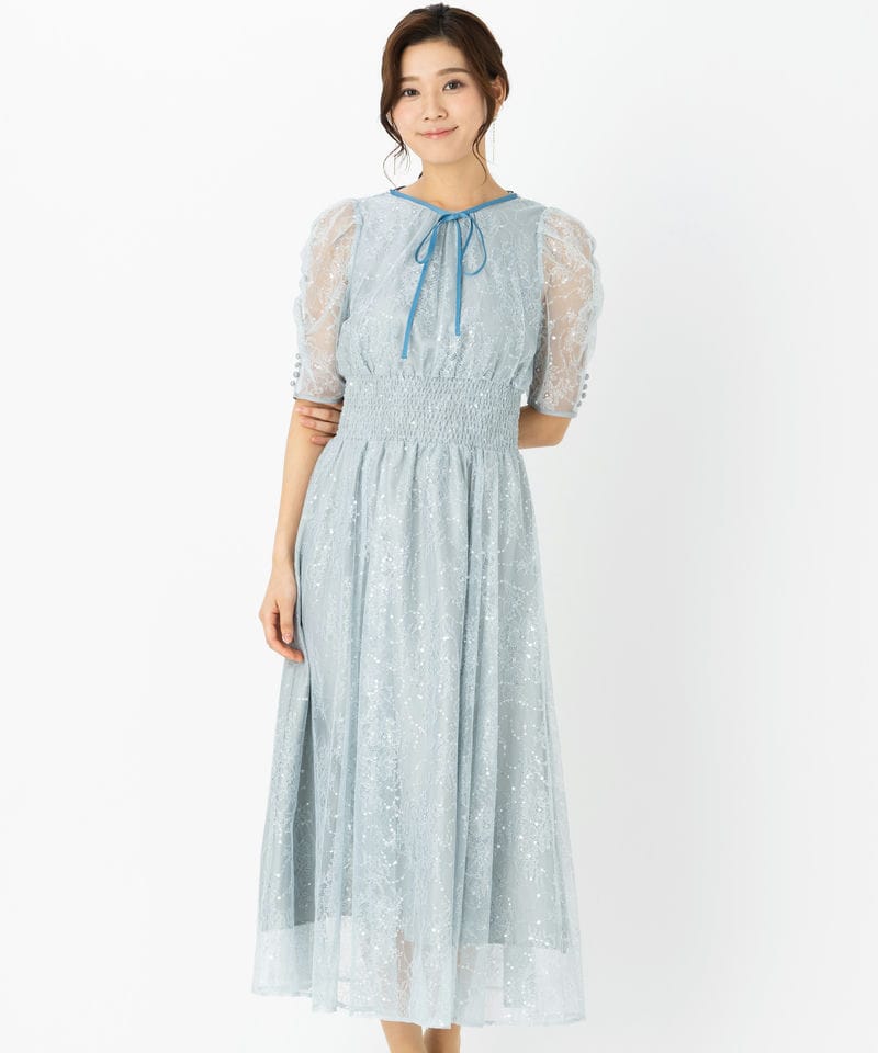 JILL STUART ジルスチュアート ラッセルレースパイピングドレス ピンク