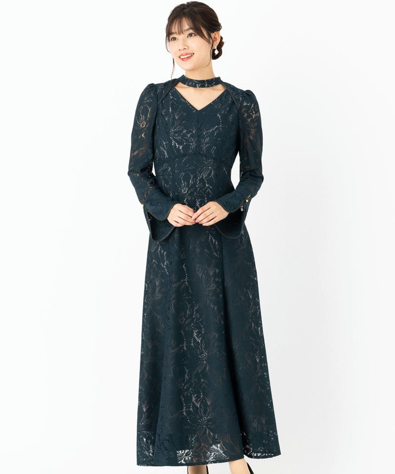 ANDRESD 【ドレス2点SET】アンドレスド スリーブエンブロイダリー