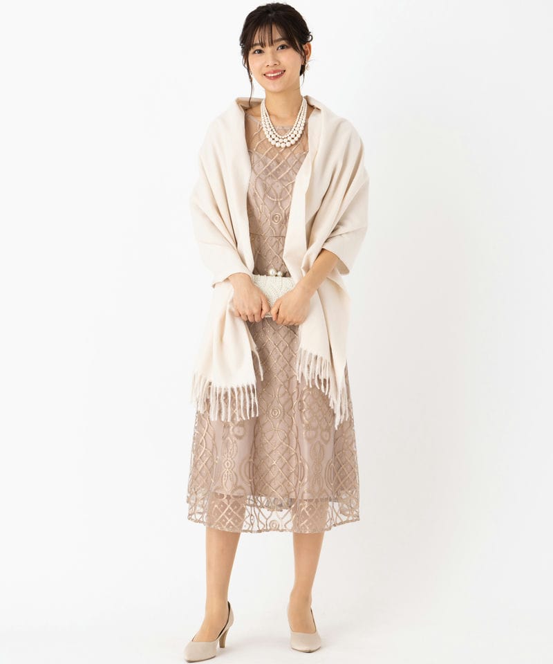 Dorry Doll ドリードール ゴールドオリジナル刺繍ドレス ピンク系 x