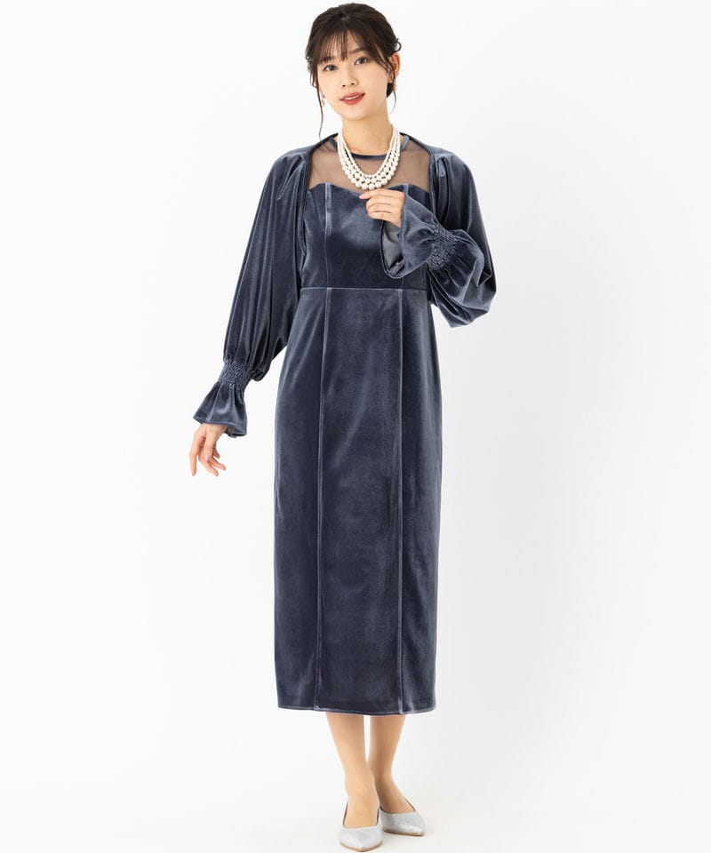 Select Shop ボレロセットベロアドレス その他 x ブルー系 x Select Shop ボレロセットベロアドレス その他 x ブルー系 x