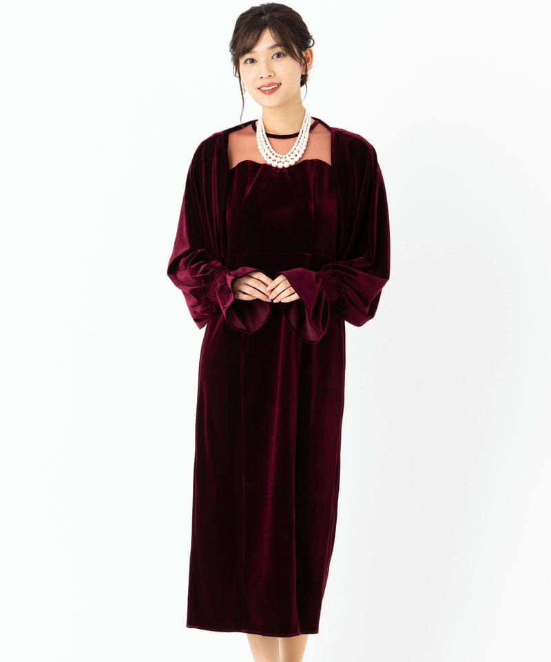 Select Shop ボレロセットベロアドレス ブラウン系 | 結婚式パーティー
